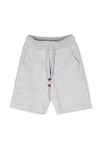 Brunello Cucinelli Kids melange cargo-pocket shorts - Grau