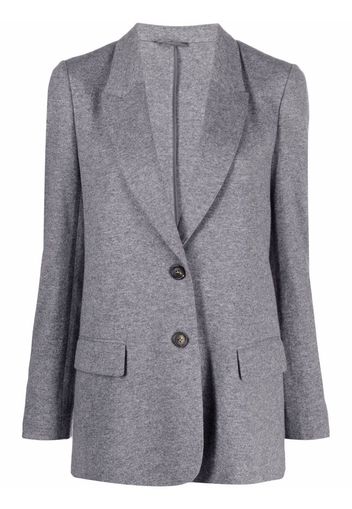 Brunello Cucinelli Einreihiger Blazer aus Kaschmir - Grau