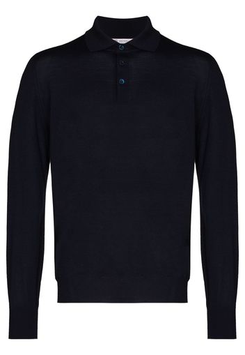 Brunello Cucinelli Gestricktes Poloshirt - Blau