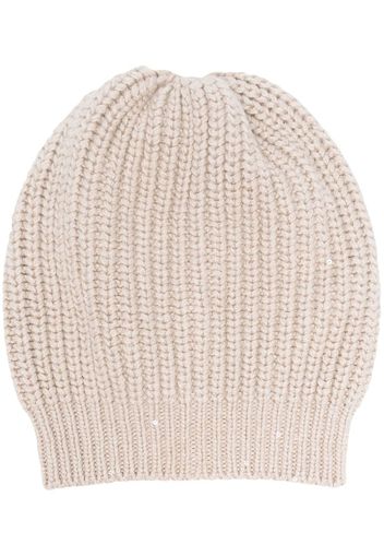 Brunello Cucinelli Gestrickte Beanie - Nude