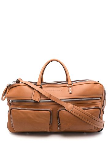 Brunello Cucinelli Reisetasche aus Leder - Braun