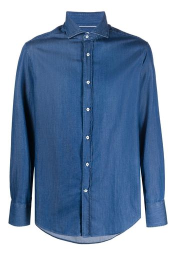 Brunello Cucinelli long-sleeve denim shirt - Blau