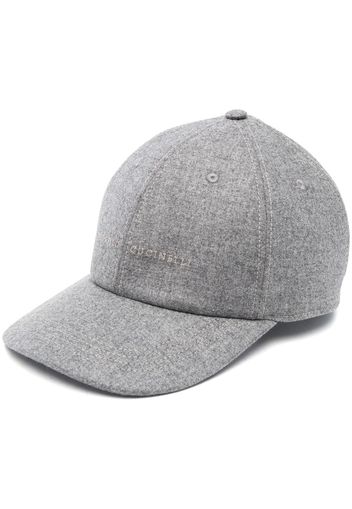 Brunello Cucinelli embroidered-logo detail baseball cap - Grau