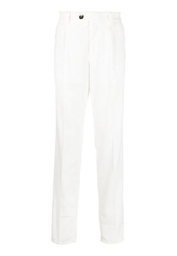 Brunello Cucinelli off-centre fastening chinos - Weiß