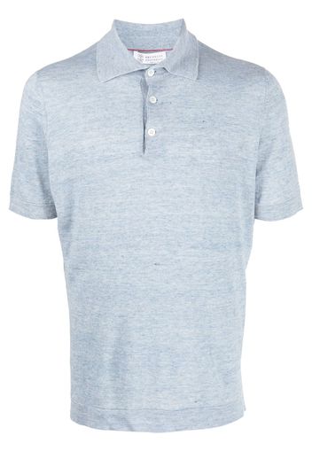 Brunello Cucinelli Kurzärmeliges Poloshirt - Blau