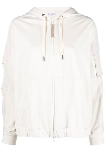 Brunello Cucinelli Kapuzenjacke mit Kordelzug - Nude