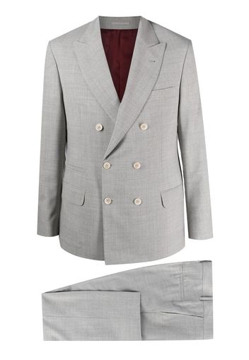 Brunello Cucinelli double-breasted two-piece suite - Grau