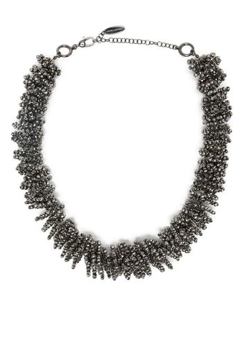 Brunello Cucinelli oversized beaded necklace - Grau