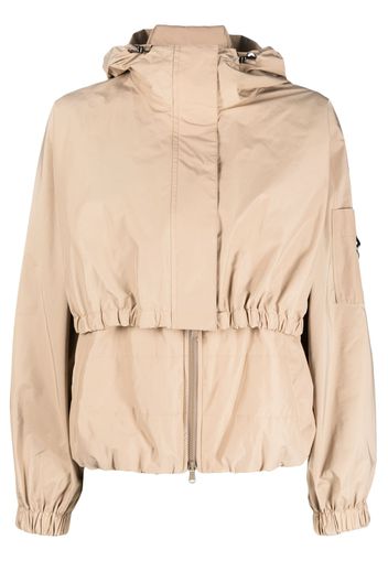 Brunello Cucinelli layered hooded jacket - Nude