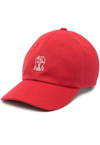 Brunello Cucinelli embroidered-logo baseball cap - Rot