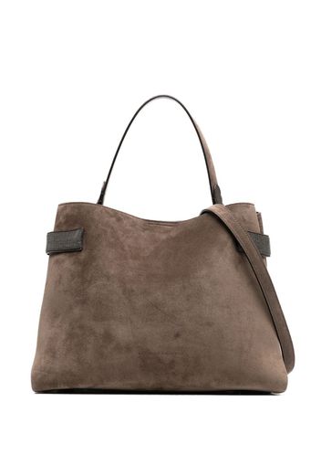 Brunello Cucinelli suede tote bag - Braun