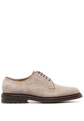 Brunello Cucinelli Derby-Schuhe aus Wildleder - Nude