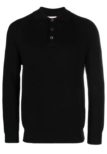 Brunello Cucinelli button-up cotton polo shirt - Schwarz