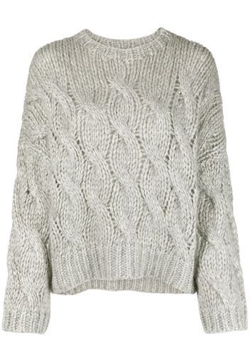 Brunello Cucinelli cable-knit jumper - Grau