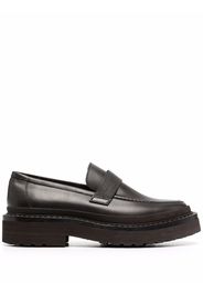 Brunello Cucinelli Penny-Loafer mit dicker Sohle - Grau