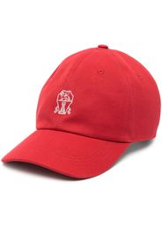 Brunello Cucinelli embroidered-logo baseball cap - Rot