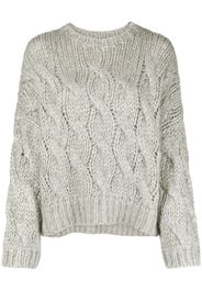 Brunello Cucinelli cable-knit jumper - Grau