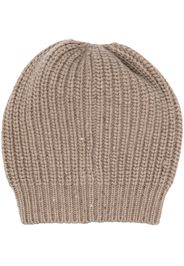 Brunello Cucinelli Gerippte Beanie - Nude