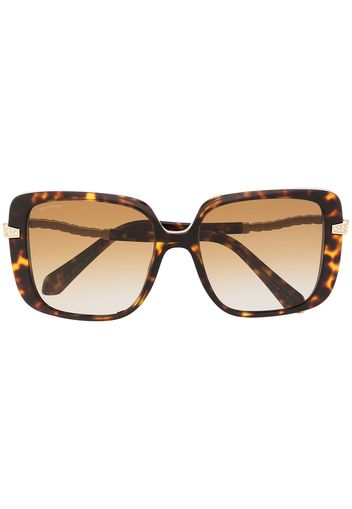 Bvlgari Sonnenbrille mit Oversized-Gestell - Braun