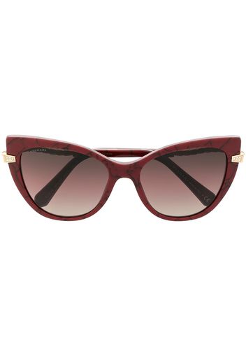 Bvlgari Sonnenbrille mit Cat-Eye-Gestell - 5500E2 BROWN GRAD PURPLE GRAD BLACK