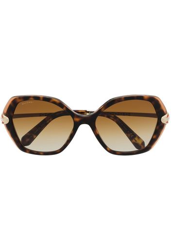 Bvlgari Cat-Eye-Sonnenbrille in Schildpattoptik - Braun