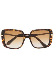 Bvlgari Sonnenbrille mit Oversized-Gestell - Braun