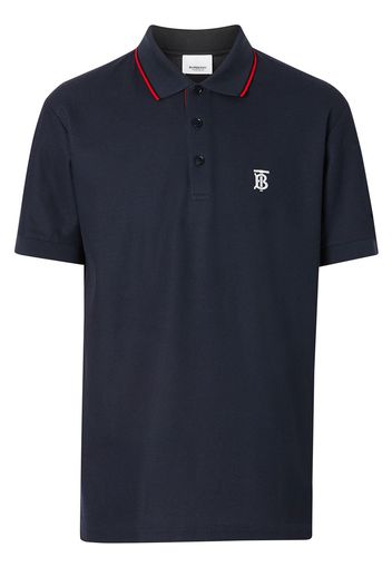 Burberry Poloshirt mit Streifendetails - Blau