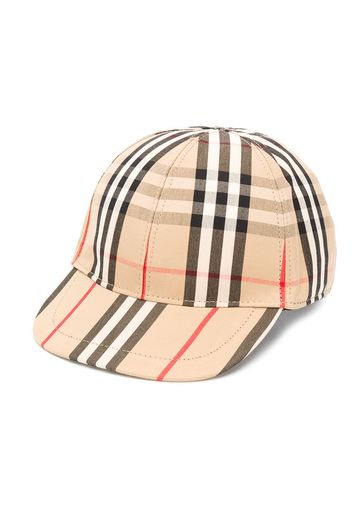 Burberry Kids Karierte Baseballkappe - Nude