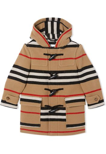 Burberry Kids Dufflecoat mit Streifen - Nude