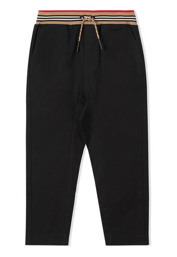 Burberry Kids TEEN Jogginghose mit Icon-Streifen - Schwarz