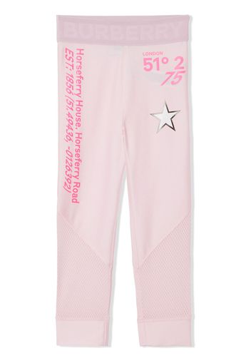 Burberry Kids Leggings mit Logo-Print - Rosa