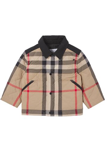 Burberry Kids Gesteppte Jacke - Nude