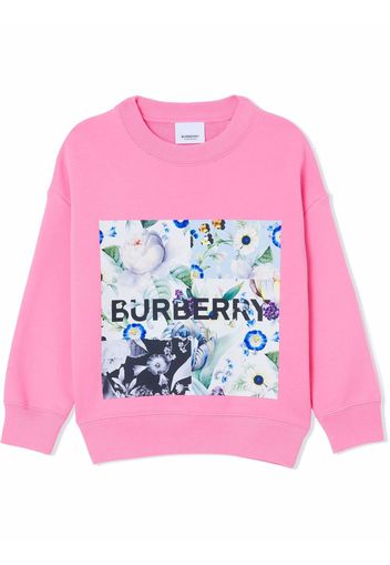 Burberry Kids logo-print long-sleeve sweatshirt - Rosa