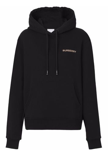 Burberry Deer Graphic Cotton Oversized Hoodie - Blau