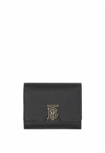 Burberry monogram grained leather wallet - Schwarz