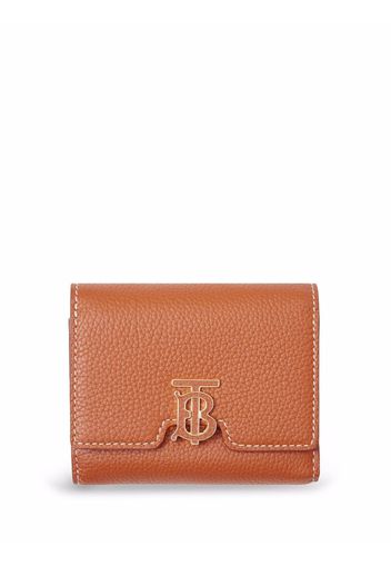 Burberry monogram grained leather wallet - Braun