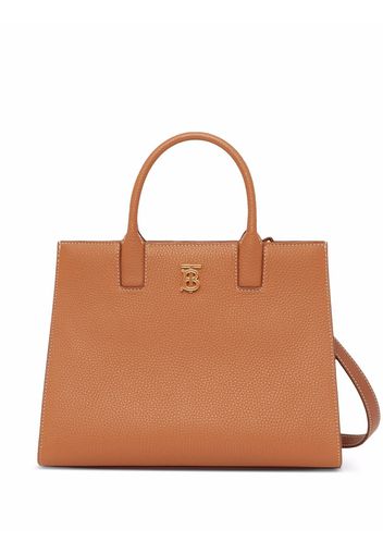 Burberry mini Frances leather tote bag - Braun