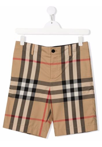 Burberry Kids Karierte Shorts - Nude