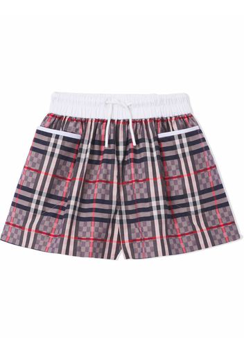 Burberry Kids Chequerboard Jacquard stretch shorts - Rosa