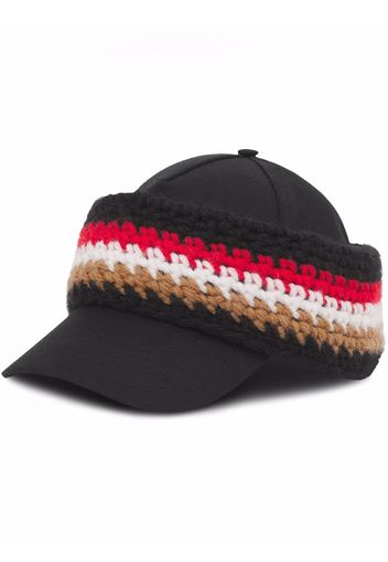 Burberry Baseballkappe mit gestricktem Stirnband - Schwarz