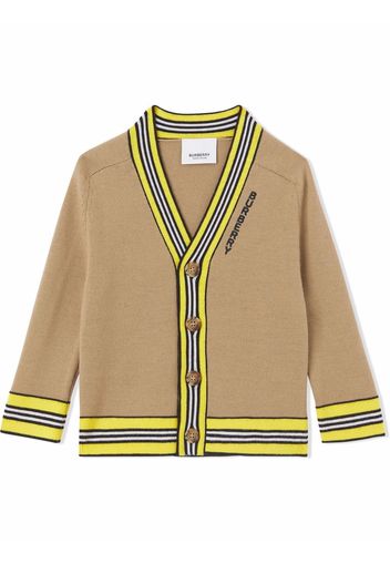 Burberry Kids Cardigan mit Streifen - Nude