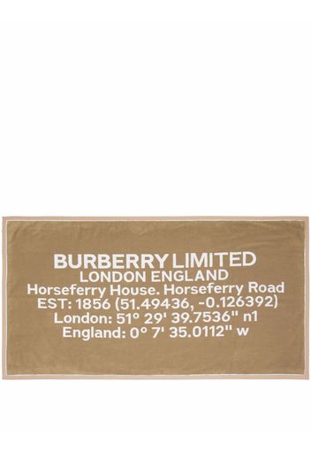 Burberry Badetuch mit Horseferry-Print - Braun