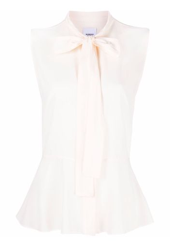 Burberry pussy-bow collar blouse - Nude