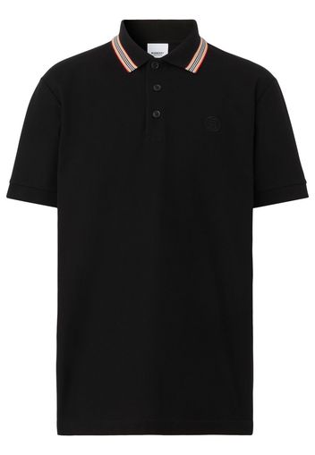 Burberry Icon Stripe cotton polo shirt - Schwarz