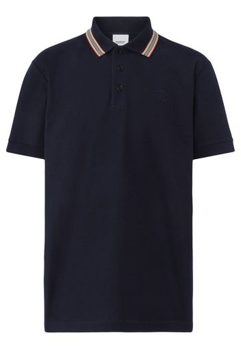 Burberry embroidered TB polo shirt - Blau