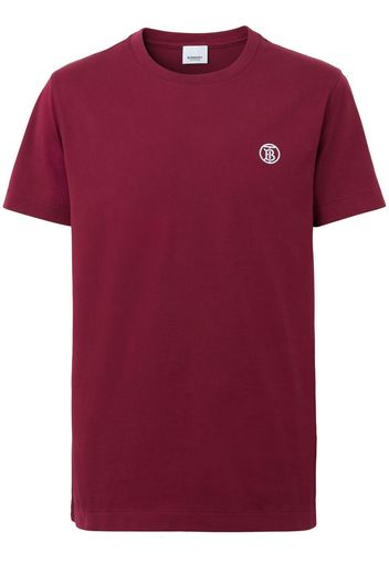 Burberry TB-embroidered cotton T-shirt - Rot