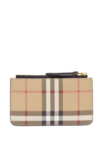 Burberry Vintage Check leather card case - Braun