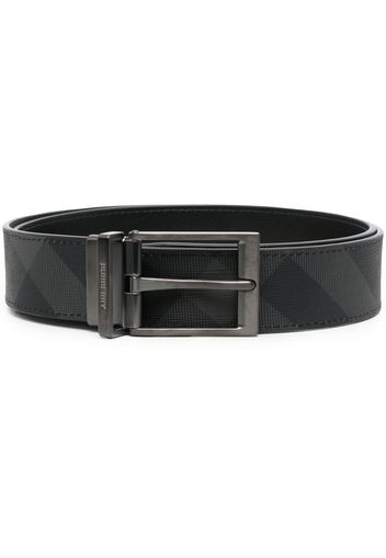 Burberry check-print reversible belt - Grau