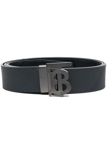 Burberry monogram buckle reversible leather belt - Schwarz