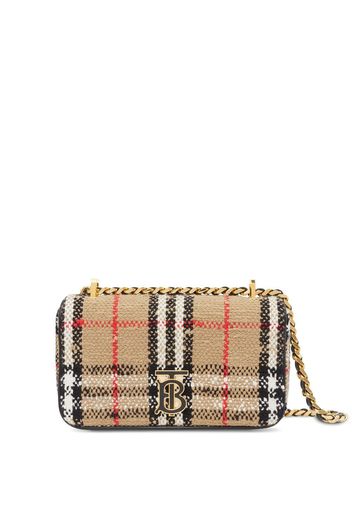 Burberry Vintage-check bouclé Lola bag - Nude